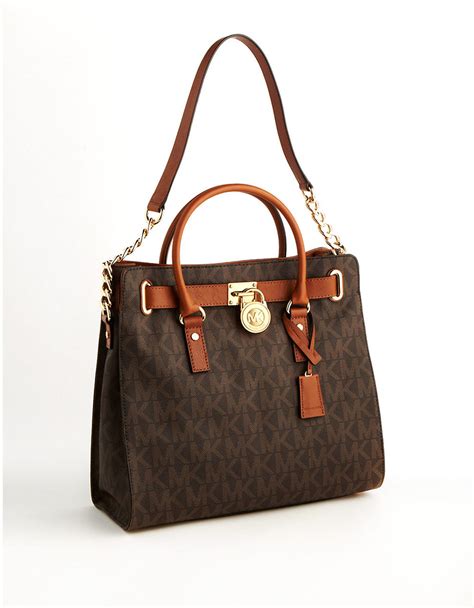 michael kors brown logo bag|Michael Kors handbags tote brown.